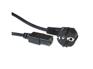 Kabel ACT Netsnoer CEE 7/7 male - C13 zwart 1.5 meter - 2