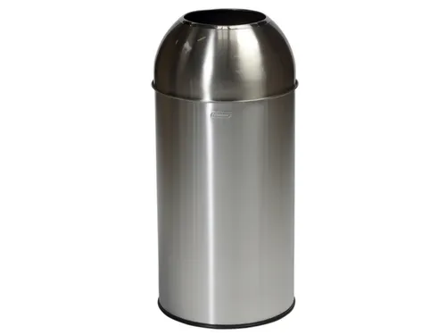 RVS afvalbakken,40l,HxØ 740x350mm,1opening(en),romp geborsteld