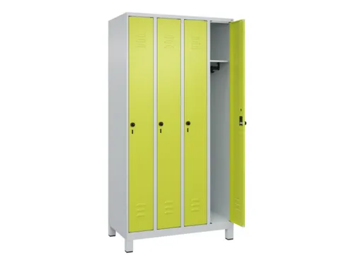 locker,HxBxD 1950x1000x500mm,4vak,vak B 250mm,draaigrendel,voeten
