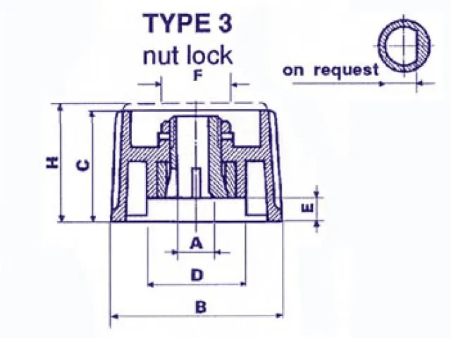 Knop (Zwart 36mm/6mm)