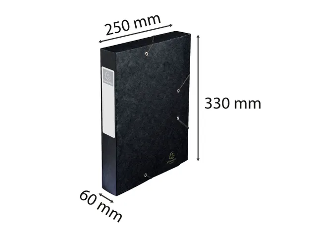 CARTOBOX glanskarton rug 60mm zwart
