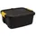 Robuuste Opbergbox 22.4 Liter Met Handgrepen Zwart