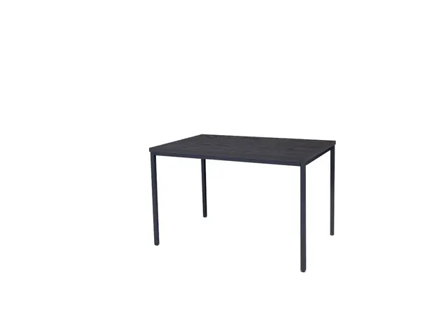 Domino Basic Tafel Vaste Hoogte 120x80 houtprint schaduw zwart 4-poots