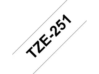 Labeltape Brother P-touch TZe-251 standaard 24mm zwart op wit - 2