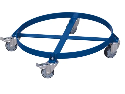 Vatenroller V. 200-l-vat Laadvlak 610mm Open 4 Zwenkwieltjes/2 Remmen