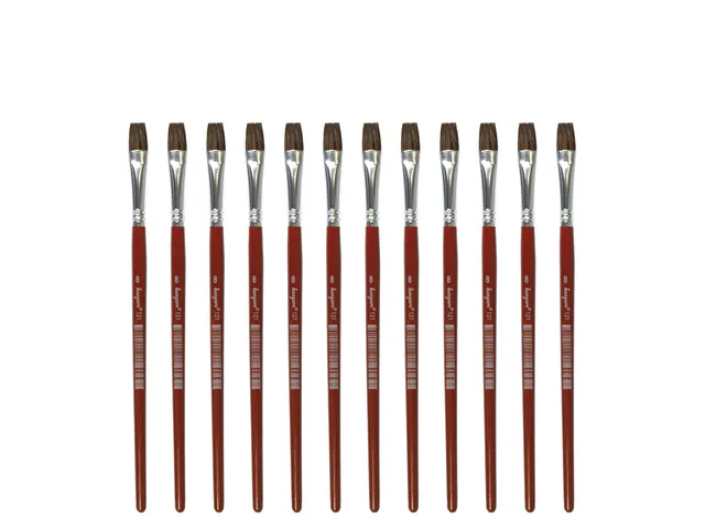 Penseel Kangaro Serie 121 plat Nr. 8 geitenhaar doos 12 stuks