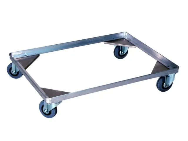Châssis roulant pour caisses gerbables aluminium extérieur HxLxl 150