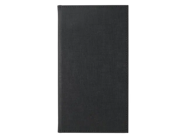 Chemise de compte Sigel noire 130x230x10mm avec 2 poches angulaires