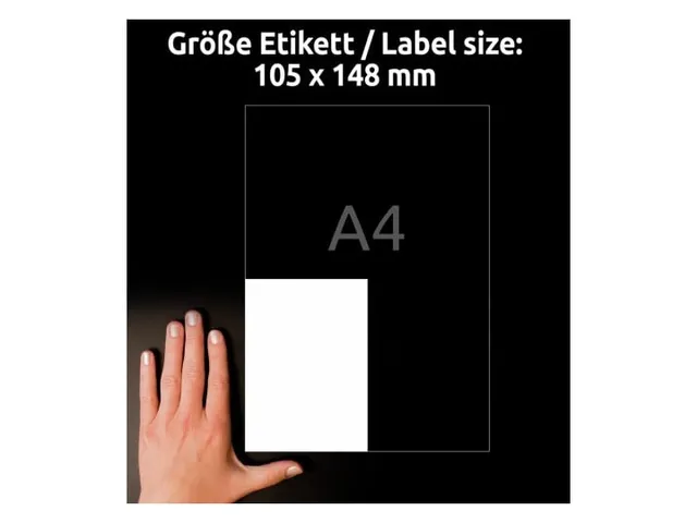 Avery Zweckform L7876 Sterk klevende etiketten A4 105x148mm 80 stuks