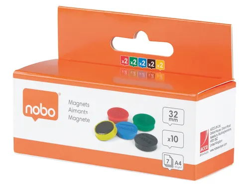 Magneet Nobo 32mm assorti 10st
