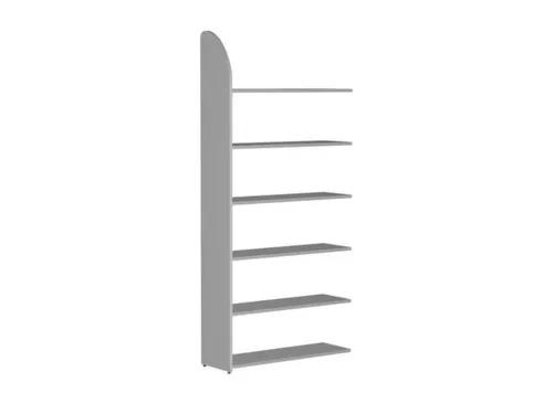 Basisveld 2250x1000x325mm 6legborden 1 Zijpaneel Lichtgrijs