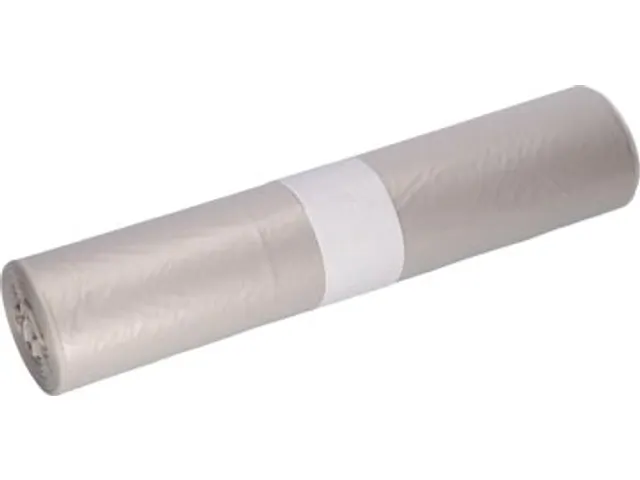 Vuilniszak 18 micron 70x110cm 120L Transparant LDPE rol van 25 stuks