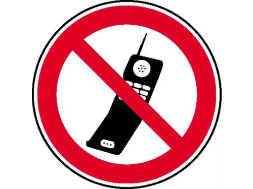 verbodsbord,Gebruik mobiele telefoon verboden,PVC,Ø 100mm