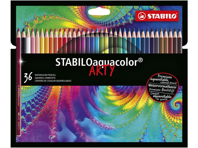 Kleurpotloden STABILO aquacolor 1636-1-20 etui à 36 kleuren | KleurpotlodenWinkel.nl