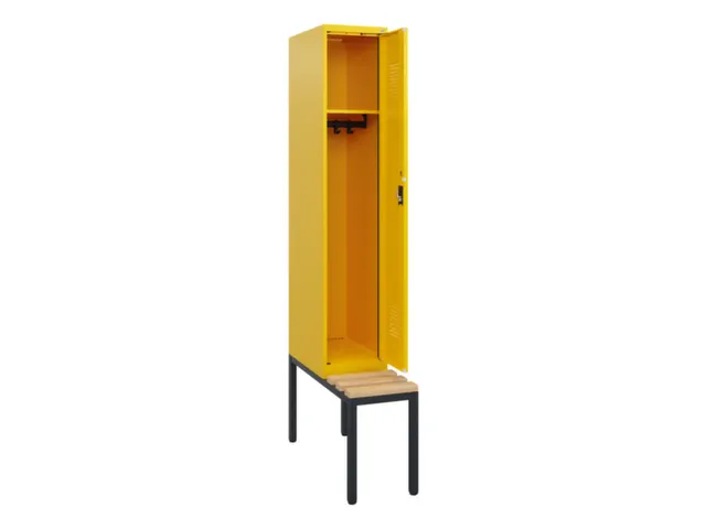 locker met bank,HxBxD 1950x300x815mm,1vak,vak B 300mm,cilinderslot