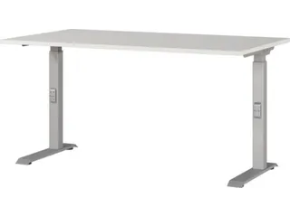 In hoogte verstelbaar bureau,HxBxD 680-910x1400x800mm,blad lichtgrijs - 1