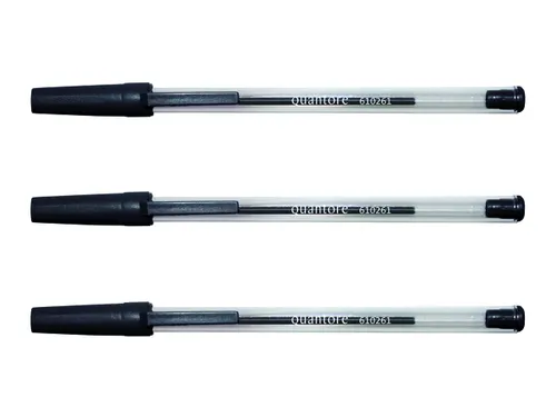 Balpen Quantore Stick zwart medium