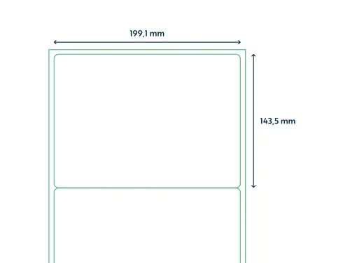 Etiket Rillstab 199.1x143.5mm Wit