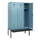 locker met bank,HxBxD 1950x1200x815mm,3vak,vak B 400mm,cilinderslot