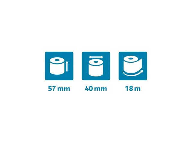 Exacompta Kassarol 40951E Blauw 57mmx40mmx12mm x 18m 20 Rollen