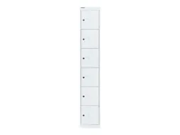 lockerkast,HxBxD 1802x305x457mm,1x6vakken,cil.-slot,romp verkeerswit