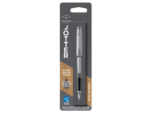 Stylo plume Parker Jotter Stainless Steel CT Medium blister