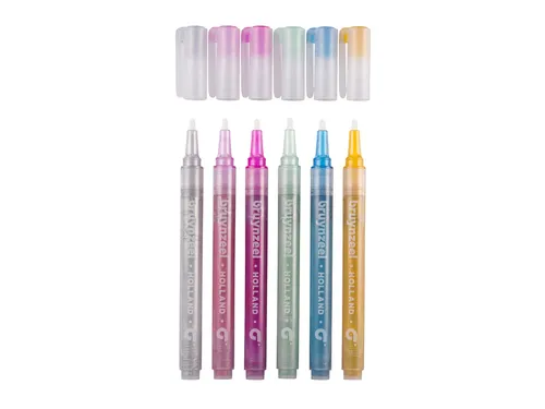Viltstiften Bruynzeel Kids glitter 6 kleuren