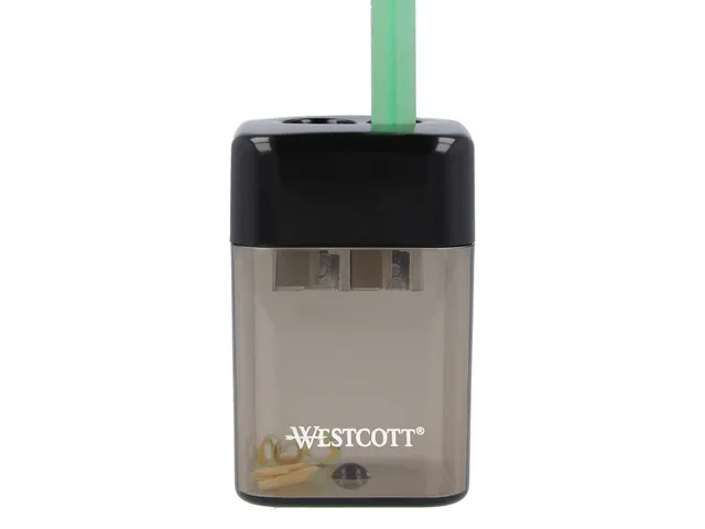 Taille-crayon Westcott double en plastique noir taille-crayon en méta