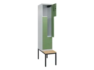 Z-garderobekast,HxBxD 2120x400x815mm,2vak,vak B 400mm,cil.-slot - 2