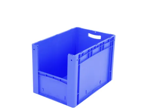 Euronorm Stapelkrat M. Grijpopening Pp 420x600x400mm Blauw