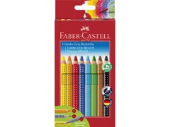Caryon de couleur Faber-Castell Jumbo GRIP set de promotion 8 + 1 + 1