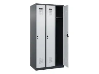 locker,HxBxD 1850x900x500mm,3vak,vak B 300mm,draaigrendel - 2