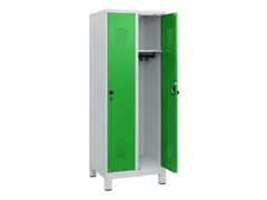 schoollocker,HxBxD 1630x600x500mm,2vak,vak B 300mm,draaigrendel,voeten
