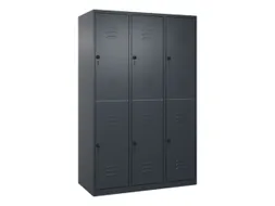 dubbeldekse locker,HxBxD 1850x1200x500mm,3x2vak.,vak B 400mm