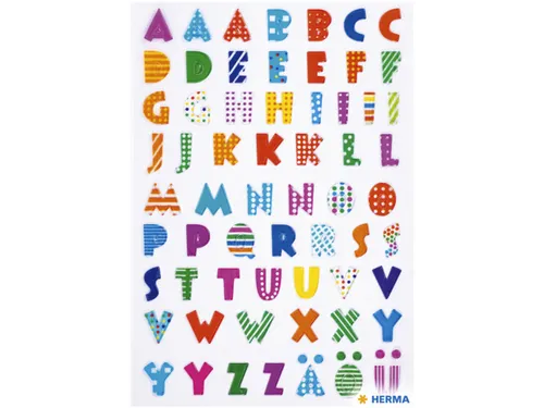 Etiket Herma 6291 Kleurrijke Letters Stone 62 stuks