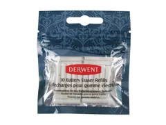 Navulling Derwent gum op batterijen 30 stuks wit