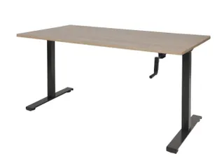 Dextro Slinger Bureau Zit-sta T-poot 160x80 Hav/kers 25mm Zwart - 1