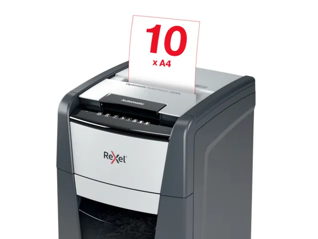 Destructeur papier Rexel Optimum Auto+ 225X particules 4x26mm P-4