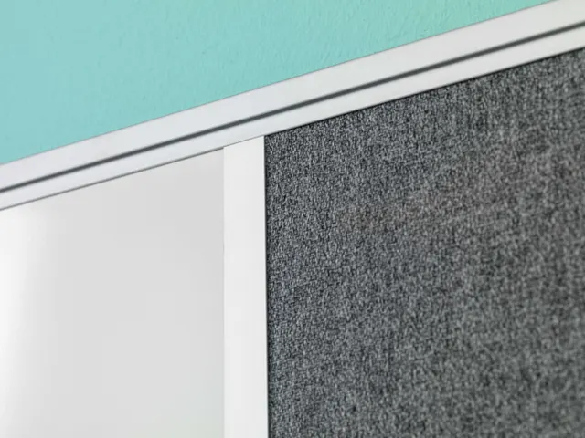 Combibord Wit Donkergrijs 90x120cm Whiteboard / Prikbord