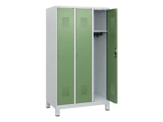 schoollocker,HxBxD 1630x900x500mm,3vak,vak B 300mm,cil.-slot,voeten - 1