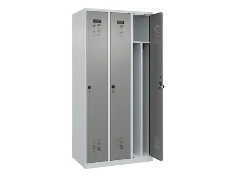 locker voor scheiding van kleding,HxBxD 1850x900x500mm,3vak