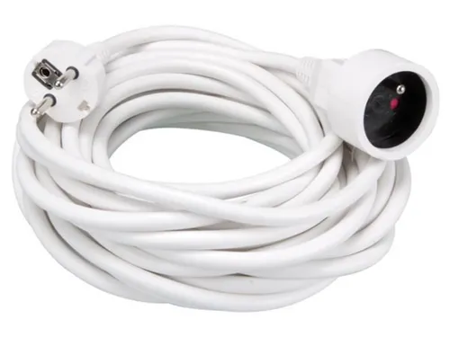 Verlengkabel - 10 M - Wit- 3g1.5 - Penaarde Schuko