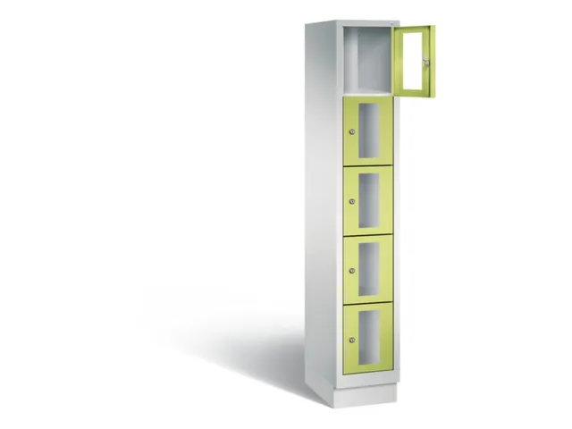 Lockerkast 1800x320x500mm 1x5 vakken Cilinderslot, Sokkel, RDS1108060