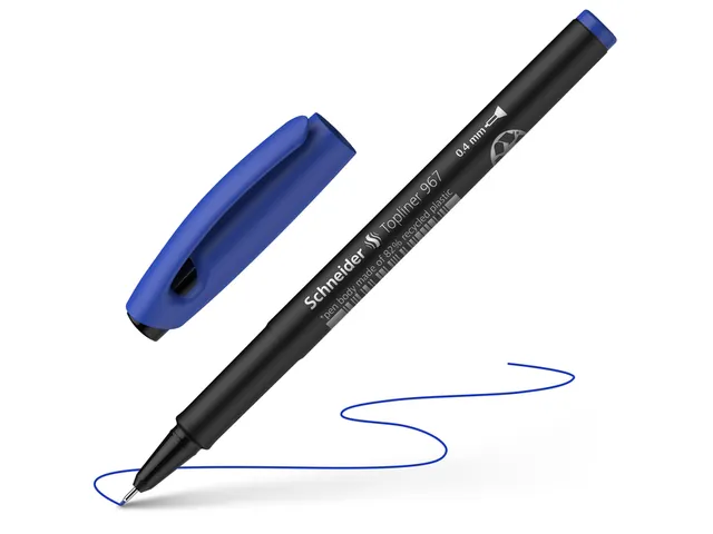 Fineliner Schneider Topliner 967 Blauw 0.4mm