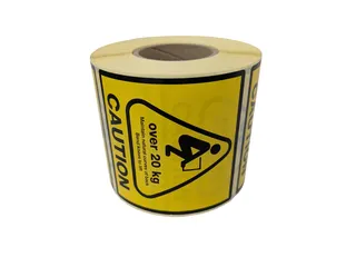 DHL Waarschuwingsetiket Tillen 20KG 75x75mm Rol 500 Stuks - 2