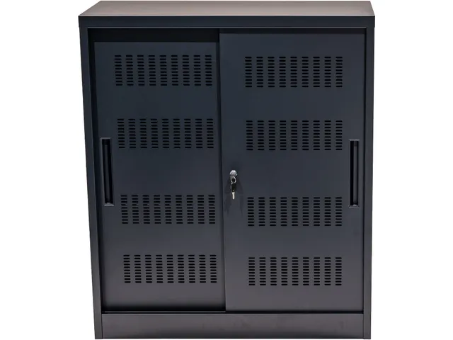 Euroseats Schuifdeurkast 105x90x40cm Zwart