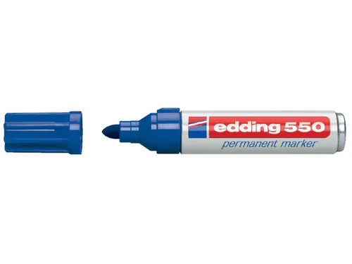 Viltstift edding 550 rond blauw 3-4mm