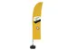 Beachflag 430cm complete set "Cliquez & Emportez" Geel