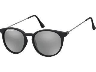 Zonnebril Montana met Revo rond spiegelglas mat zwart - 1