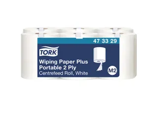 Tork 473329 Poetspapier M2 Centerfeed 2-laags Portable Wit - 1